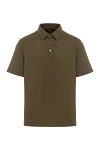 Loro Piana Рубашка-поло Tremezzo мужская зеленая из изысканного трикотажа интерлок - вышитый логотип по подолу. 100% хлопок. пуговицы. Страна производитель: Италия. Уход: специализированная чистка - фото 1