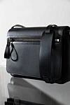 Tom Ford Men's bag made of black leather with external zipper - 100% genuine leather. zipped pocket. Strap length: non-removable adjustable shoulder strap. Country of manufacture: Italy. Care: specialized cleaning - photo 7