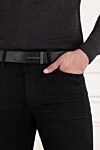 Двусторонний черный ремень из зернистой кожи c Т-образной пряжкой Tom Ford - Т-образная пряжка . 100% натуральная кожа. Страна производитель: Италия. Уход: специализированная чистка - фото 2
