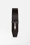 Tom Ford Brown full grain leather belt with ribbed T-bar buckle - T-shaped buckle. 100% genuine leather. Country of manufacture: Italy. Care: specialized cleaning - photo 3