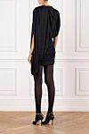 Black mini dress with a deep draped neckline Magda Butrym - 78% viscose, 17% polyamide, 5% elastane. Country of manufacture: Italy. Care: specialized cleaning - photo 4