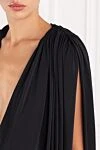 Magda Butrym Black mini dress with a deep draped neckline - 78% viscose, 17% polyamide, 5% elastane. Country of manufacture: Italy. Care: specialized cleaning - photo 5