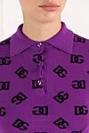Dolce & Gabbana Women's walking suit long sleeve made of purple jacquard with leggings - brand logo. 83% viscose, 17% polyester. Fastener: zipper. Country of manufacture: Italy. Care: specialized cleaning - photo 5