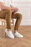 Снікери Portofino Light Strobel з телячої шкіри білі чоловічі Dolce & Gabbana - перфорація. 100% шкіра теляча. шнурівка. підошва з ЕВА. Устілка: з фетру, вкладна устілка з поліуретану, обтягнута шкірою. Країна виробник: Італія. Догляд: спеціалізоване чищення - фото 2