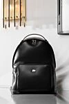 Men's black calfskin backpack with signature metal plaque Dolce & Gabbana - Decoration: signature metal plaque. Material: 100% genuine leather. Dimensions: 41 x 31 x 22 cm. Front zippered pocket with signature pull and flat pocket, laptop compartment. Adjustable calfskin straps. Zipper. Country of manufacture: Italy. Care: specialized cleaning - photo 6