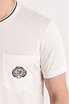 Dolce & Gabbana Класична футболка з м'якого білого джерсі з кишенею - окантовка, логотип. 100% бавовна. нагрудна кишеня. Країна виробник: Італія. Догляд: спеціалізоване чищення - фото 5