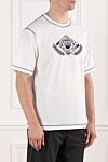Dolce & Gabbana Men's cotton T-shirt with designer seams and a logo - Decoration: logo, piping. Material: 100% cotton. chest pocket. Country of manufacture: Italy. Care: specialized cleaning - photo 3