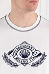 Dolce & Gabbana Men's cotton T-shirt with designer seams and a logo - Decoration: logo, piping. Material: 100% cotton. chest pocket. Country of manufacture: Italy. Care: specialized cleaning - photo 5