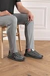 Gray men's sneakers DG Cushion made of textile Dolce & Gabbana - brand logo. 66% polyester 21% calfskin 13% polyurethane. lacing. 20 mm microporous rubber sole. Insole: felt. Country of manufacture: Italy. Care: specialized cleaning - photo 2