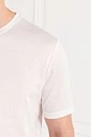 Cesare di Napoli Basic white T-shirt with a round neck and short sleeves - 100% cotton. Country of manufacture: Italy. Care: specialized cleaning - photo 5