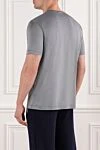 Gray T-shirt with a minimalist design and short sleeves Cesare di Napoli - 100% cotton. Country of manufacture: Italy. Care: specialized cleaning - photo 4