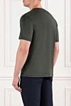 Dark green cotton jersey crew neck T-shirt Cesare di Napoli - 100% cotton. Country of manufacture: Italy. Care: specialized cleaning - photo 4