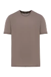 Cesare di Napoli Men's plain T-shirt with a light satin sheen - 100% cotton. Country of manufacture: Italy. Care: specialized cleaning - photo 1