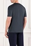 Men's plain cotton T-shirt in anthracite with a satin effect Cesare di Napoli - 100% cotton. Country of manufacture: Italy. Care: specialized cleaning - photo 4