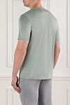 Men's plain green T-shirt made of soft brushed cotton Cesare di Napoli - 100% cotton. Country of manufacture: Italy. Care: specialized cleaning - photo 4