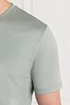 Cesare di Napoli Men's plain green T-shirt made of soft brushed cotton - 100% cotton. Country of manufacture: Italy. Care: specialized cleaning - photo 5