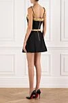 Black wool skirt suit with gold trim Balmain - Decoration: gold buttons. 100% wool. two side pockets. Country of manufacture: Italy. Care: specialized cleaning - photo 4