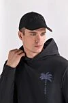 Black cotton baseball cap with 3D embroidery Palm Angels - Decoration: brand logo. Material: 100% cotton. Country of manufacture: Italy. Care: specialized cleaning - photo 2