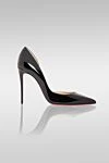 Жіночі туфлі Iriza з лакованої телячої шкіри чорного кольору. Christian Louboutin - червона підошва. 100% натуральна шкіра. Висота каблука: 100 мм.. Країна виробник: Італія. Догляд: спеціалізоване чищення - фото 6