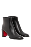 Adoxa 70 women's ankle boots in black calfskin with a red accent Christian Louboutin - 100% genuine leather. Zipper. Heel height: 70 mm. Country of manufacture: Italy. Care: specialized cleaning - photo 2
