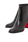 Adoxa 70 women's ankle boots in black calfskin with a red accent Christian Louboutin - 100% genuine leather. Zipper. Heel height: 70 mm. Country of manufacture: Italy. Care: specialized cleaning - photo 4