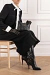 Ботильйони на шпильці Diane із зернистої шкіри Saint Laurent - пряжка Cassandre. 100% натуральна шкіра. Країна виробник: Італія. Догляд: спеціалізоване чищення - фото 2