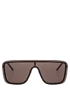 Saint Laurent Sunglasses with engraved temples and nylon mono-lens - Decoration: brand logo. Material: plastic. black. Country of manufacture: Italy. Care: specialized cleaning - photo 1