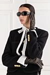 Verydior M1U Women's Logo Sunglasses Dior - Decoration: brand logo. Material: plastic. black. Country of manufacture: Italy. Care: specialized cleaning - photo 2