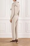 Lightweight beige hemp and cashmere tracksuit with a hood Loro Piana - 50% hemp, 46% cashmere, 4% cotton. Additional: hood. zipper. Country of manufacture: Italy. Care: specialized cleaning - photo 4