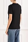 Black cotton T-shirt with the University logo and crest Dolce & Gabbana - Decoration: brand logo. Material: 100% cotton. Country of manufacture: Italy. Care: specialized cleaning - photo 4