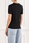 Women's black T-shirt with lettering and a heart symbol Dolce & Gabbana - Decoration: brand logo. Material: 100% cotton. Country of manufacture: Italy. Care: specialized cleaning - photo 4