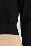 Трикотажне поло із кашеміру чорне без застібки Dolce & Gabbana - логотип бренду. 100% кашемір. Країна виробник: Італія. Догляд: спеціалізоване чищення - фото 6