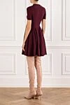 Burgundy wool dress with a flared skirt Alaia - 100% wool. Country of manufacture: Italy. Care: specialized cleaning - photo 4