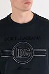 Dolce & Gabbana Світшот чоловічий із щільної бавовни з рельєфним логотипом - вишивка. 100% бавовна. Країна виробник: Італія. Догляд: спеціалізоване чищення - фото 5