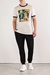Футболка белая хлопковая с принтом в стиле комикс Dolce & Gabbana - принт . 100% хлопок. Страна производитель: Италия. Уход: специализированная чистка - фото 2