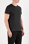 Balmain Minimalist black t-shirt made of premium cotton - 100% cotton. Country of manufacture: Italy. Care: specialized cleaning - photo 3