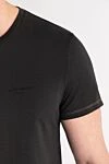 Balmain Minimalist black t-shirt made of premium cotton - 100% cotton. Country of manufacture: Italy. Care: specialized cleaning - photo 5