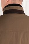 Lenoci Men's jacket made of thick material with soft fur trim - Decoration: fur trim. Material: 100% polyester. two side pockets. zipper. Country of manufacture: Italy. Care: specialized cleaning - photo 5