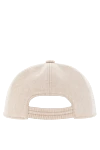 Sand-colored cashmere baseball cap with embroidery Loro Piana - Decoration: brand logo. 100% cashmere. Country of manufacture: Italy. Care: specialized cleaning - photo 4