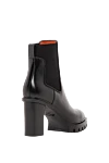 Santoni Black ankle boots with a stable heel and elastic inserts - genuine leather. Country of manufacture: Italy. Care: specialized cleaning - photo 3