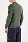 Men's soft wool jumper in a green shade Stone Island - Decoration: patch with brand logo. 80% wool, 20% polyamide. Country of manufacture: Italy. Care: specialized cleaning - photo 4