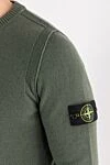 Stone Island Men's soft wool jumper in a green shade - Decoration: patch with brand logo. 80% wool, 20% polyamide. Country of manufacture: Italy. Care: specialized cleaning - photo 5