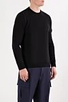 Stone Island Men's soft wool jumper in black - Decoration: patch with brand logo. 80% wool, 20% polyamide. Country of manufacture: Italy. Care: specialized cleaning - photo 3