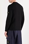 Men's soft wool jumper in black Stone Island - Decoration: patch with brand logo. 80% wool, 20% polyamide. Country of manufacture: Italy. Care: specialized cleaning - photo 4