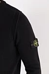 Stone Island Men's soft wool jumper in black - Decoration: patch with brand logo. 80% wool, 20% polyamide. Country of manufacture: Italy. Care: specialized cleaning - photo 5