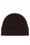 Stone Island Коричнева шапка з чистого кашеміру з ребристими манжетами та однокольоровою нашивкою - логотип бренду. 100% кашемір. Країна виробник: Італія. Догляд: спеціалізоване чищення - фото 3