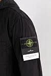 Stone Island Black jacket with a hood and patch pockets on the chest - Decoration: brand emblem. hood. 97% wool, 3% elastane. 2 chest pockets. snaps, zipper. Country of manufacture: Italy. Care: specialized cleaning - photo 5