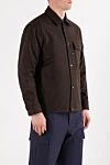 Stone Island Brown shirt jacket made of thick material with buttons - Decoration: brand emblem. 80% wool, 20% polyamide. chest pocket. snap buttons. Country of manufacture: Italy. Care: specialized cleaning - photo 3