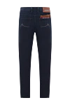 Jacob Cohen Dark blue jeans with a soft denim texture and crocodile leather trim - Decoration: crocodile leather details. 81% cotton, 11% lyocell, 6% elastomer. zipper, button. five pockets. Country of manufacture: Italy. Care: specialized cleaning - photo 5