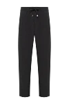 Jacob Cohen Dark gray knit trousers with drawstring - 50% cotton, 46% wool, 3% polyamide, 1% elastane. zipper, drawstring. two side pockets, two back pockets. Country of manufacture: Italy. Care: specialized cleaning - photo 1